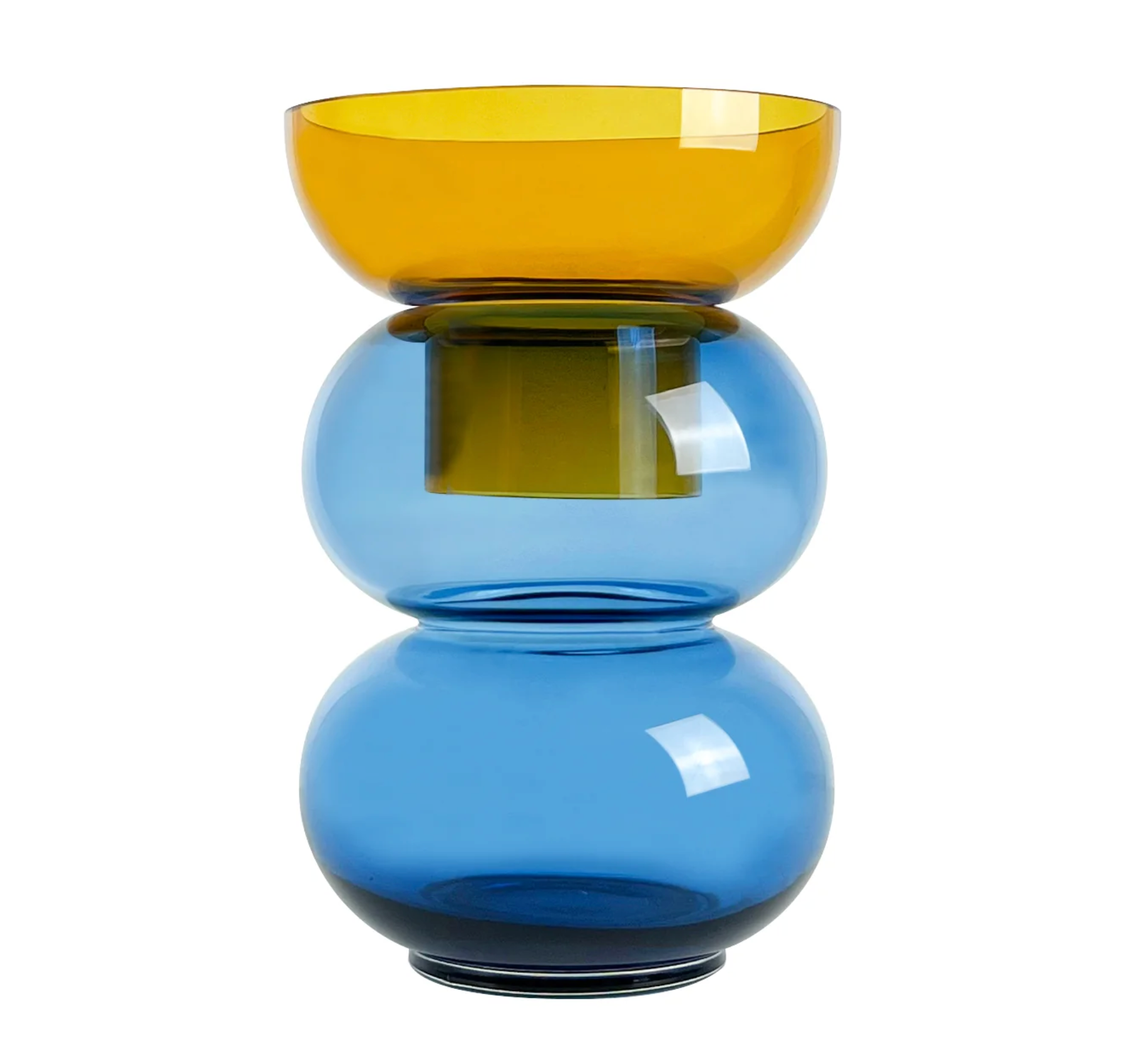 Vaso Bubble Blue & Yellow /L