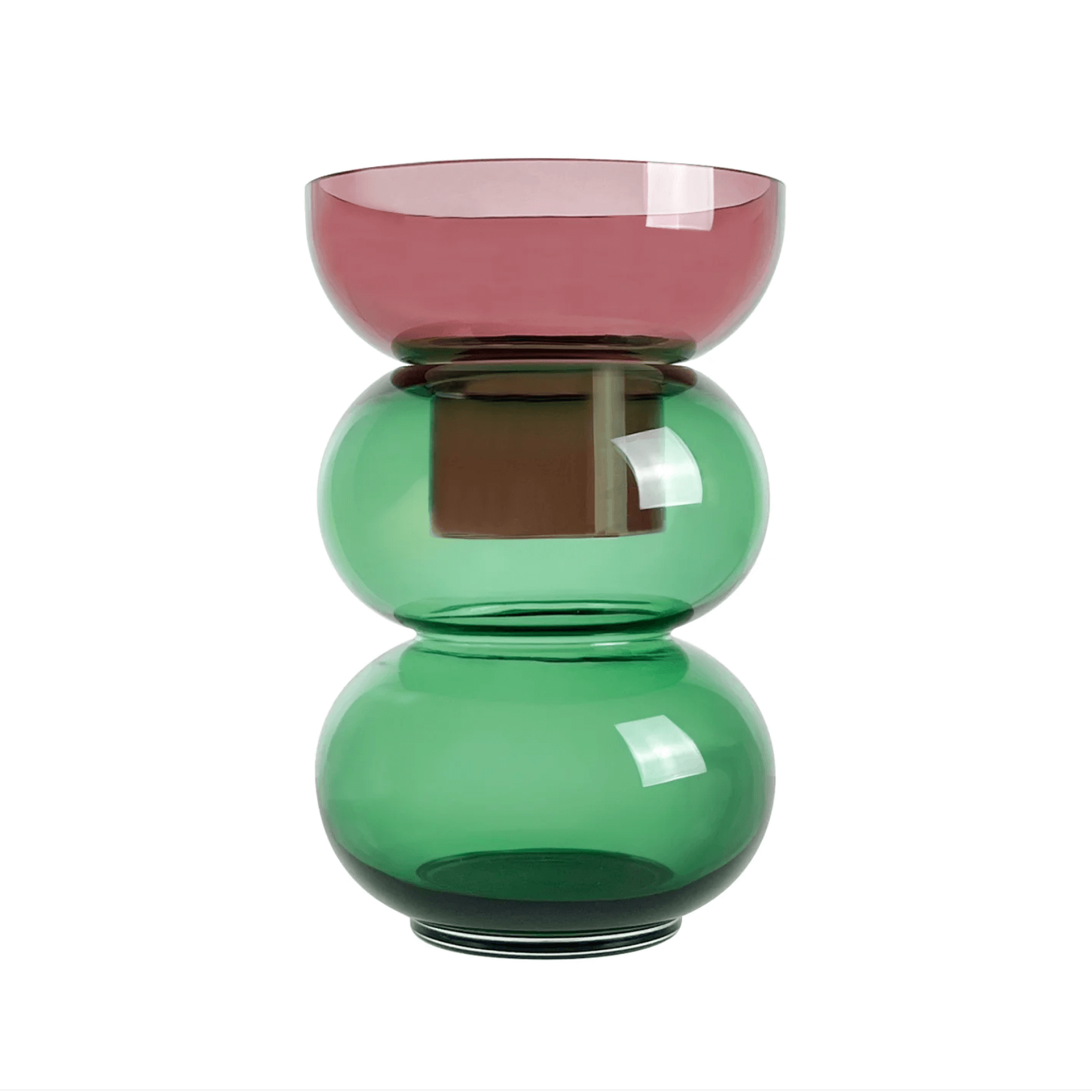 Vaso Bubble Pink and Green /L